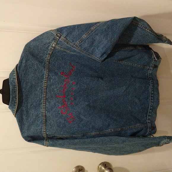 Vintage Haleman The Silver Lining Aspen Embroidered Denim Trucker Jacket - Picture 5 of 6